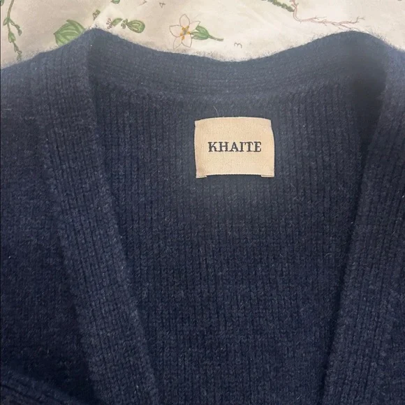 Khaite Scarlet Cardigan in Blue Abyss - Picture 7 of 16